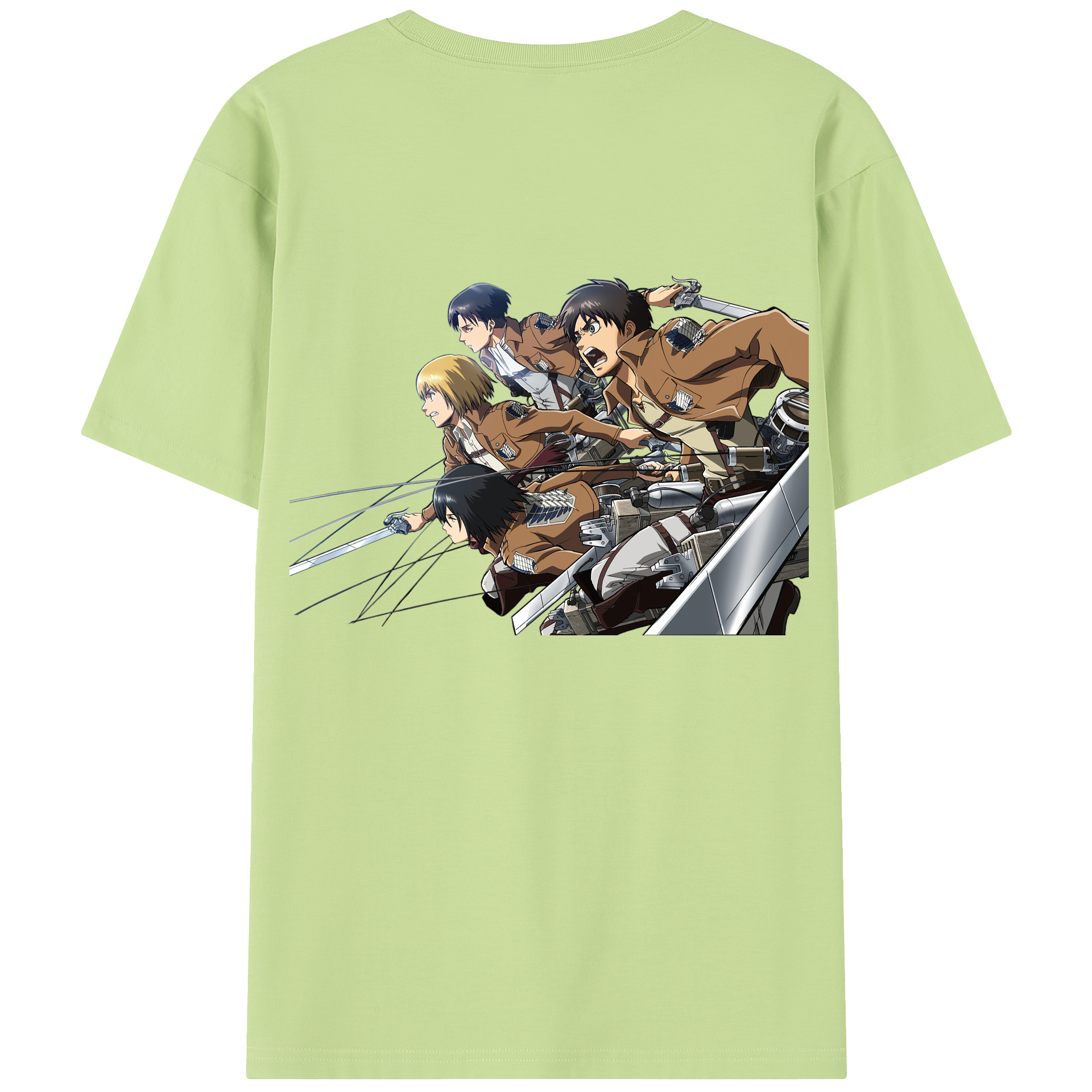 （画像用） 進撃の巨人 Attack on Titan 綿100％半袖Tシャツ（背面プリント）